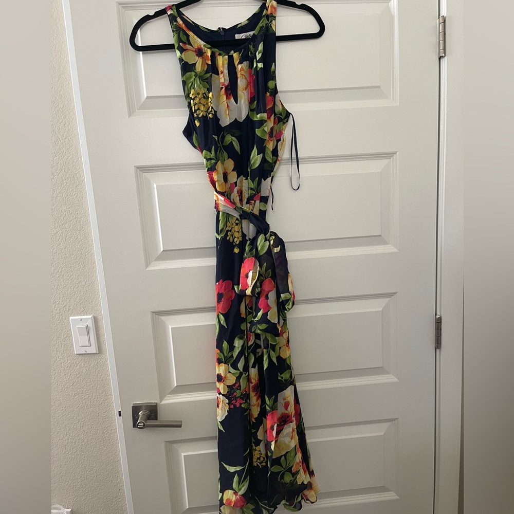 Chetta B floral mid length dress size 10